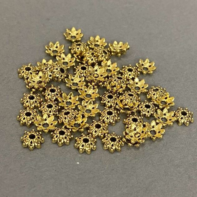Kapeluszek do koralika złoty 5,5×1 mm