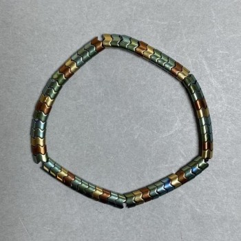 Bransoleta z hematitu w fali, średnica 5–5,4 mm, długość 18 cm, elastyczna