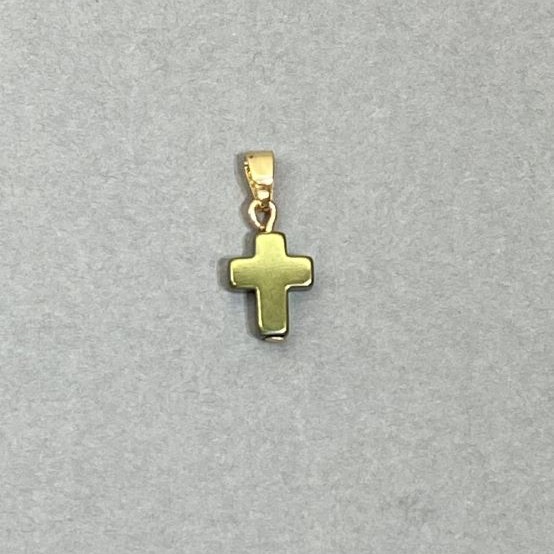 Wisiorek z hematytu w kształcie krzyża 19×8,5 mm+