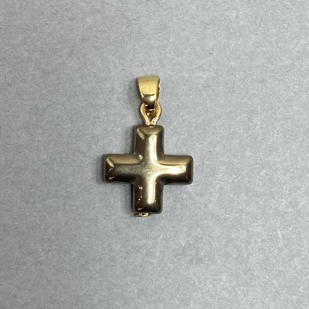 Wisiorek z hematytu w kształcie krzyża 19×12 mm+