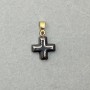 Wisiorek z hematytu w kształcie krzyża 19×10 mm+