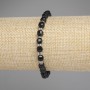Bransoletka z turmalinem, szlifowany sześcian, średnica 5×5 mm ±, koraliki 3 mm ±, długość 18 cm ±, elastyczna