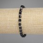 Bransoletka z fasetowanego agatu – kostka 5×5 mm ±, koraliki 3 mm ±, długość 18 cm ±, na elastycznej bazie