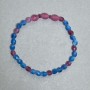 Bransoletka z turmalinem i apatytu, fasetowane koraliki 8×6 mm ±, 6×5 mm ±, długość 18 cm, na elastycznej gumce