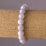 Bransoletka z akwamarynu na elastycznej gumce, gładka kulka, średnica 10 mm, obwód 18 cm