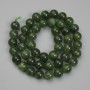 Koraliki jadeitu – kulka, średnica 10 mm +/-, długość około 38 cm +/- na nitce