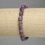 Bransoletka z agatu fasetowanego, koraliki o średnicy 7–9 × 7,5 mm, długość 18 cm, elastyczna