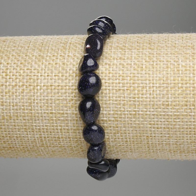 Bransoletka z awenturytu „Noc Kairu” fasetowane kuleczki, średnica 9–12×8–10 mm, długość 18 cm, elastyczna