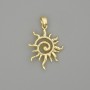 Wisiorek z złotego metalu „Słońce”, średnica 27×18 mm
