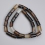 Koraliki agatowe cylindryczne, średnica 11,5×8 mm, długość 39 cm, na nici