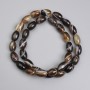 Koraliki agatowe w formie baryłki, średnica 12×8 mm, długość około 39 cm, na nici