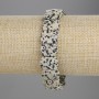 Bransoletka z jaspisu dalmatyńskiego, szlifowane ogniwa 14×10 mm, długość 18 cm, elastyczna