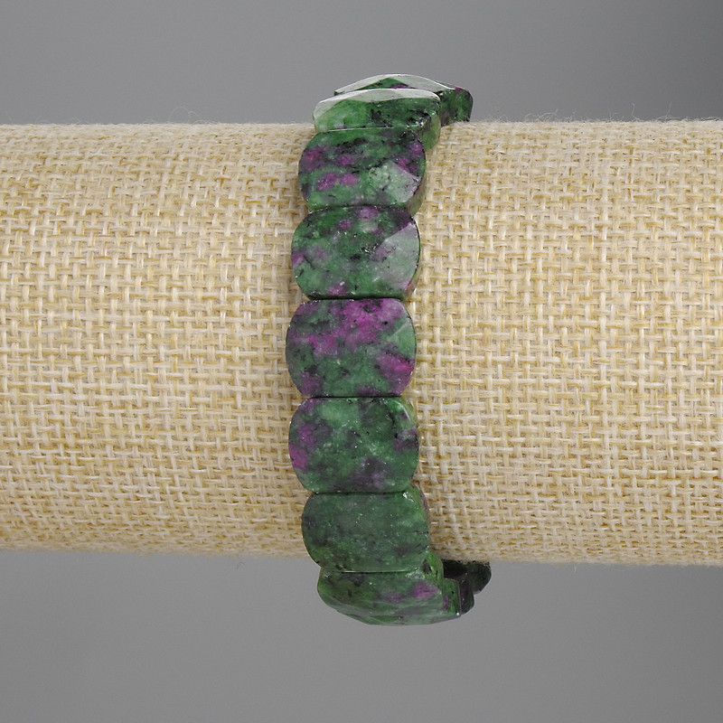 Bransoletka z zozytu, fasetowane ogniwo 14x10 mm, długość 18 cm, elastyczna