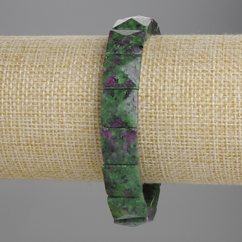 Bransoletka z zozytu fasetowana 12×12 mm, długość 18 cm, elastyczna