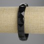 Bransoletka z agatu szlifowanego 12×12 mm, długość 18 cm, elastyczna