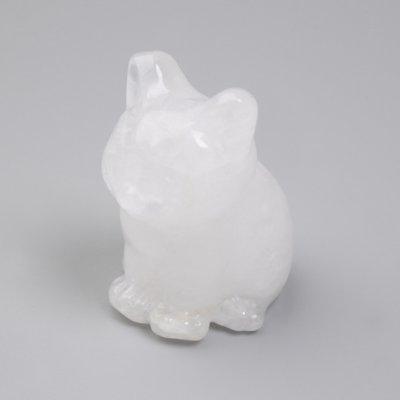 Figurka pamiątkowa Kotka z górskiego kryształu 40×30×23 mm+