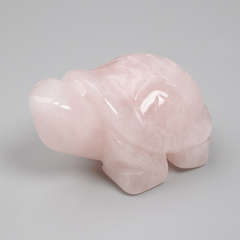 Figurka-suwenir żółw z różowego kwarcu 50×30×25 mm+