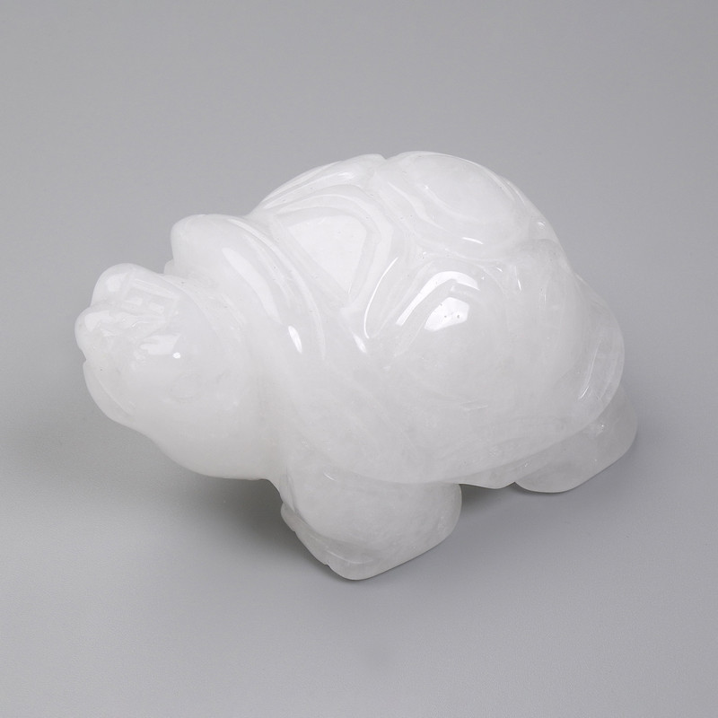 Figurka pamiątkowa Żółw z kryształu górskiego 50×30×25 mm
