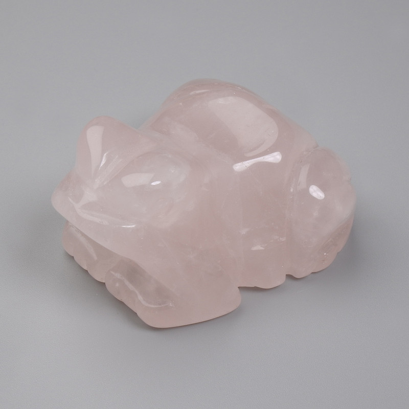 Figurka pamiątkowa Żaba z różowego kwarcu 55×30×40 mm+