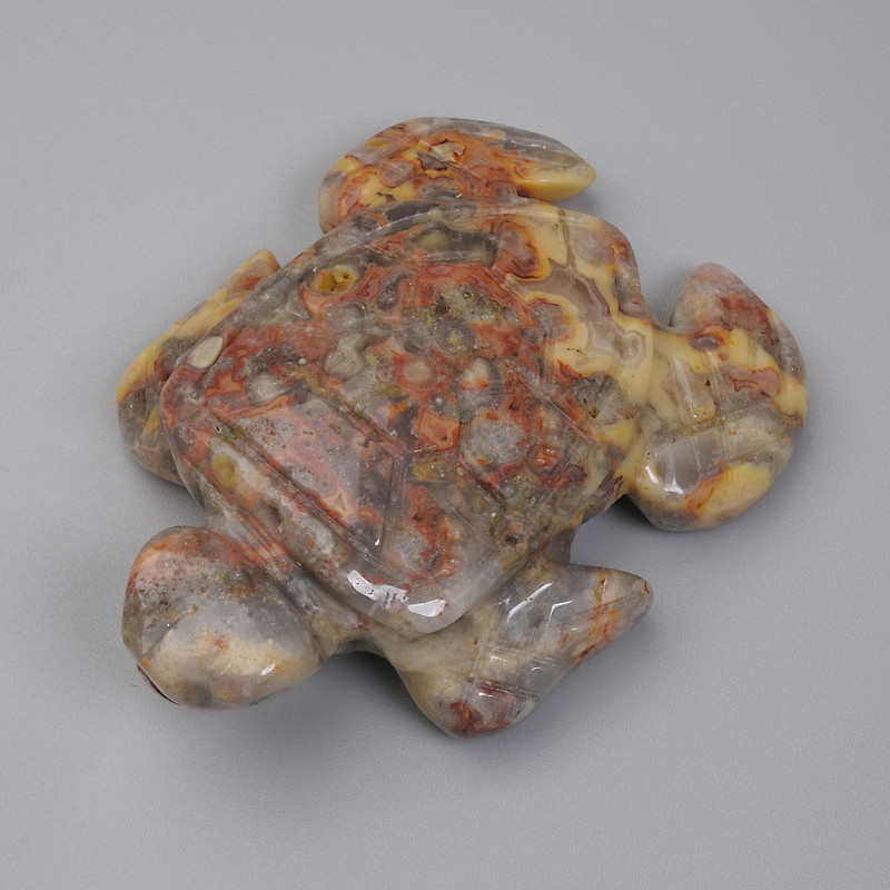 Statuetka pamiątkowa żółwia z jaspisu piaskowego 55×42×18 mm+