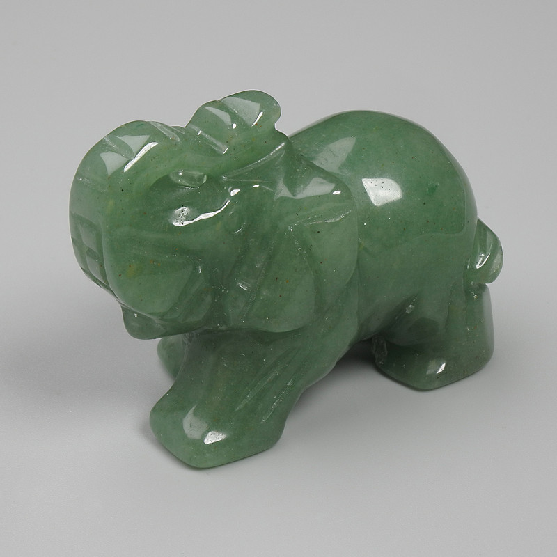 Pamiątkowa statuetka «Słoń» z nefrytu 55×35×26 mm+