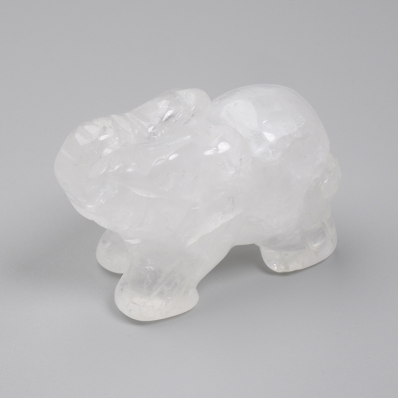 Pamiątkowa statuetka «Słoń» z górskiego kryształu 55×35×26 mm+
