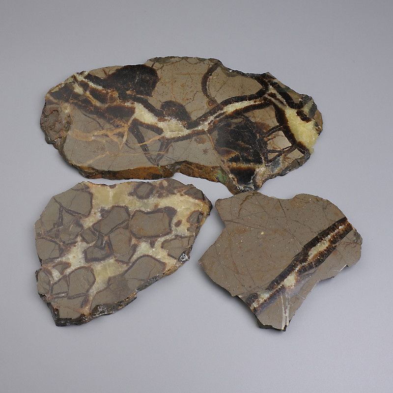 Płyta pamiątkowa z naturalnego kamienia septarii 113×90×10 mm (różne wymiary) (Cena za 100 g)