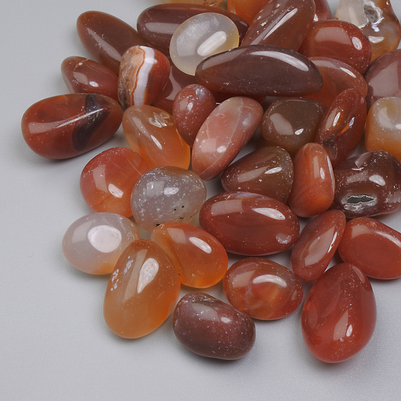 Naturalny kamień karneol – szlifowany bez otworu, 12-28×10-14 mm± (za 100 g±)