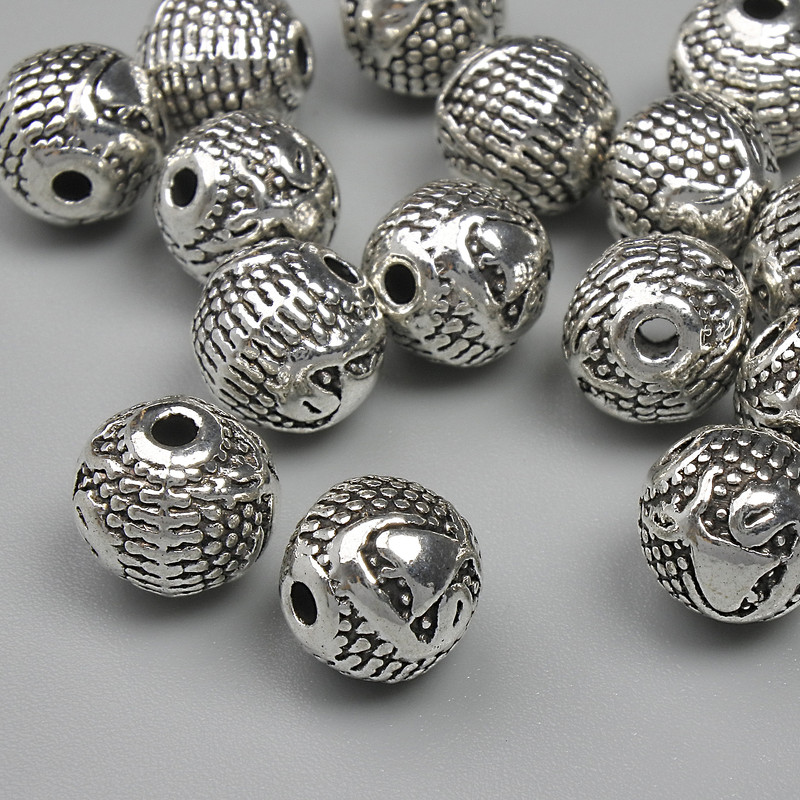 Koralik-wkładka, kolor metalu srebrny, średnica 8 mm, otwór Ø 1,9 mm, opakowanie 20 g ~14 szt. +