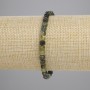 Bransoletka z zielonego turmalinu, fasetowane kostki 4×4 mm, długość około 18 cm, elastyczna