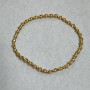Bransoletka z czeskiego kryształu, fasetowane rondele 3,5×2,5 mm i hematytowa kulka 2 mm, długość 18 cm, elastyczna