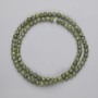 Koraliki serpentynitu – gładkie kule o średnicy 4–5 mm, nawleczone na żyłkę, długość 39 cm+