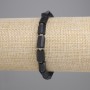 Bransoletka z turmalinu Schorl – szlif, średnica 9–10×6 mm, koraliki 3 mm, długość 18 cm, na elastycznej gumce