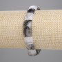 Bransoleta z kwarcu rutylowego włosisty, fasetowane kwadratowe koraliki o wymiarach około 9–10×9–10 mm ± (na gumce elastycznej), długość 18 cm+
