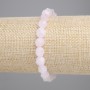Bransoletka z różowego kwarcu, fasetowane koraliki, średnica 8×6 mm, 5 mm +/-; długość 18 cm +/-; elastyczna