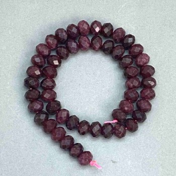 Koraliki turmalinu fasetowane w kształcie rondeli 10x7,5 mm, długość 37 cm na nitce