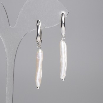 Kolczyki z barokowymi perłami 27×5 mm, długość ok. 45 mm (różne rozmiary)