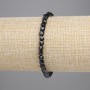 Bransoletka z czarnym turmalinem fasetowane kostki 4×4 mm, długość 18 cm, elastyczna