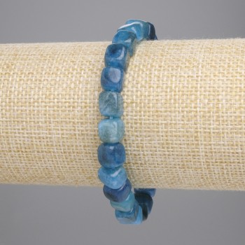Bransoletka Apatyt kostka 8x8 mm +-, długość 18 cm +- na gumce (stretch)