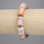 Bransoletka z skamieniałego koralu - cylindryczna, średnica 16-17×11 mm, 5-12 mm, długość 18 cm, elastyczna