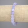 Bransoletka z akwamarynu w kostkach, średnica 7,5×7,5 mm, długość 18 cm, elastyczna