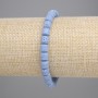 Bransoletka z błękitnej lawy wulkanicznej, cylindryczne koraliki, średnica ok. 6 mm, długość ok. 18 cm, elastyczna
