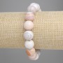 Bransoletka z agatowych kulek o gładkiej powierzchni, średnica około 12 mm, długość około 18 cm, na elastycznej gumce