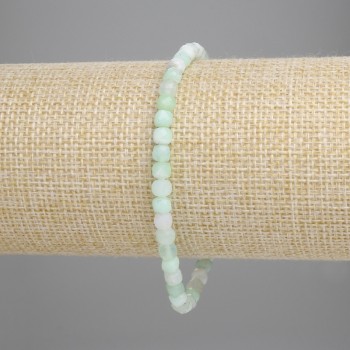 Bransoletka ze szmaragdu fasetowana kostka, wymiar 4 × 4 mm, długość 18 cm, na elastycznej gumce