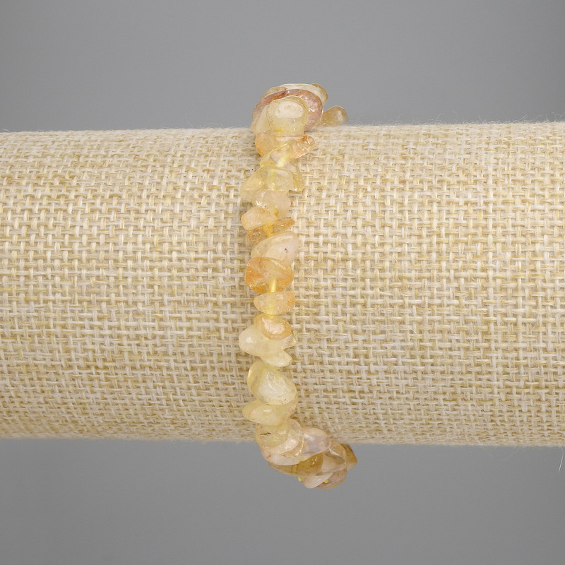 Bransoletka z cytryną – drobne bryłki, średnica 7-10×3-5 mm, długość 18 cm, elastyczna