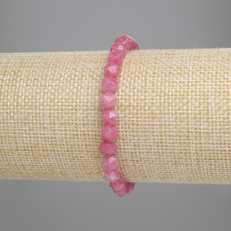 Bransoletka z turmalinu fasetowanego, średnica koralików 6×5,5 mm, długość około 18 cm, na elastycznej gumce