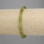 Bransoletka z chryzolitu – fasetowane kuleczki, średnica około 5 mm, długość 18 cm, elastyczna