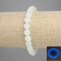 Bransoletka z onyksu (niebieska poświata) – gładkie kulki, 8 mm, długość 18 cm, elastyczna