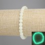 Bransoletka z zielonego onyksu (zielone świecenie) gładkie kuleczki o średnicy 6 mm, długość 18 cm, na elastycznej gumce