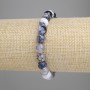 Bransoletka z agatą Żyły Smoka – gładkie kuleczki o średnicy około 8 mm, długość około 18 cm, elastyczna